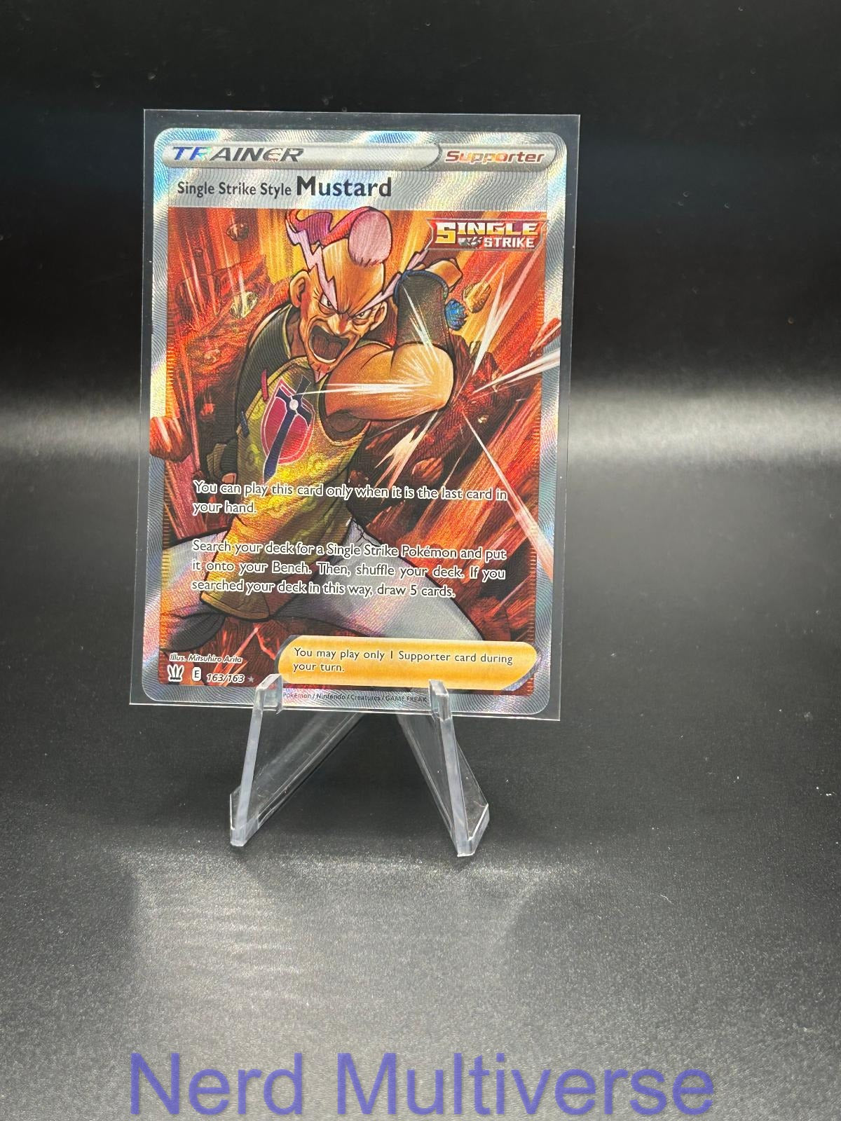 SINGLE STRIKE STYLE MUSTARD 163/163 UR BATTLE STYLES POKEMON HOLO NM/M