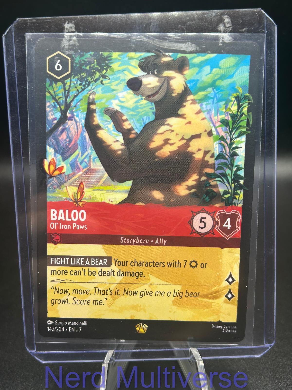 BALOO - OL' IRON PAWS 142/204 LEGENDARY ARCHAZIA'S ISLAND LORCANA NM/M