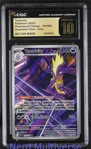 TOXTRICITY 103/094 ILLUSTRATION RARE HOLO PHANTASMAL FLAMES POKEMON CGC 10 045