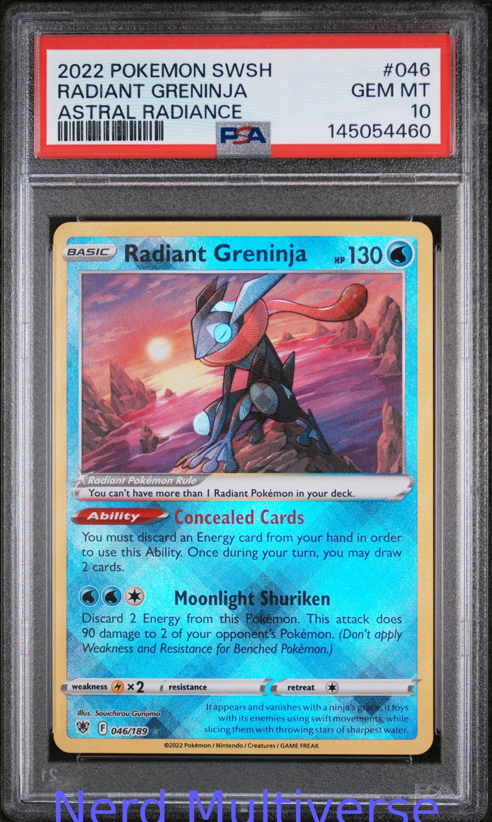 RADIANT GRENINJA 046/189 ASTRAL RADIANCE POKEMON PSA 10 460