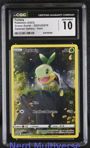 TURTWIG GG31/GG70 GALARIAN GALLERY HOLO CROWN ZENITH POKEMON CGC 10 081