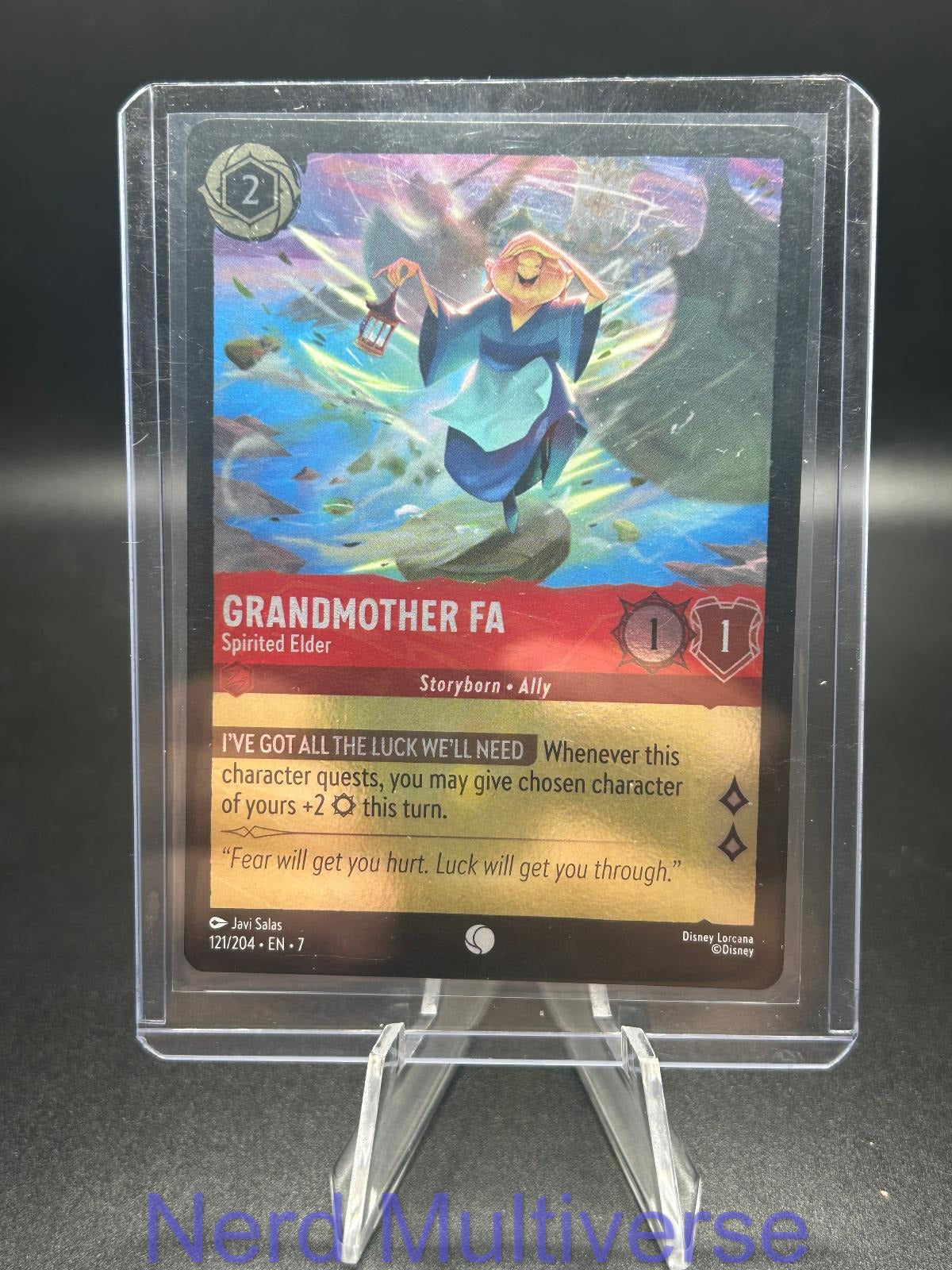 GRANDMOTHER FA - SPIRITED ELDER 121/204 ARCHAZIA'S ISLAND LORCANA COLD FOIL NM/M