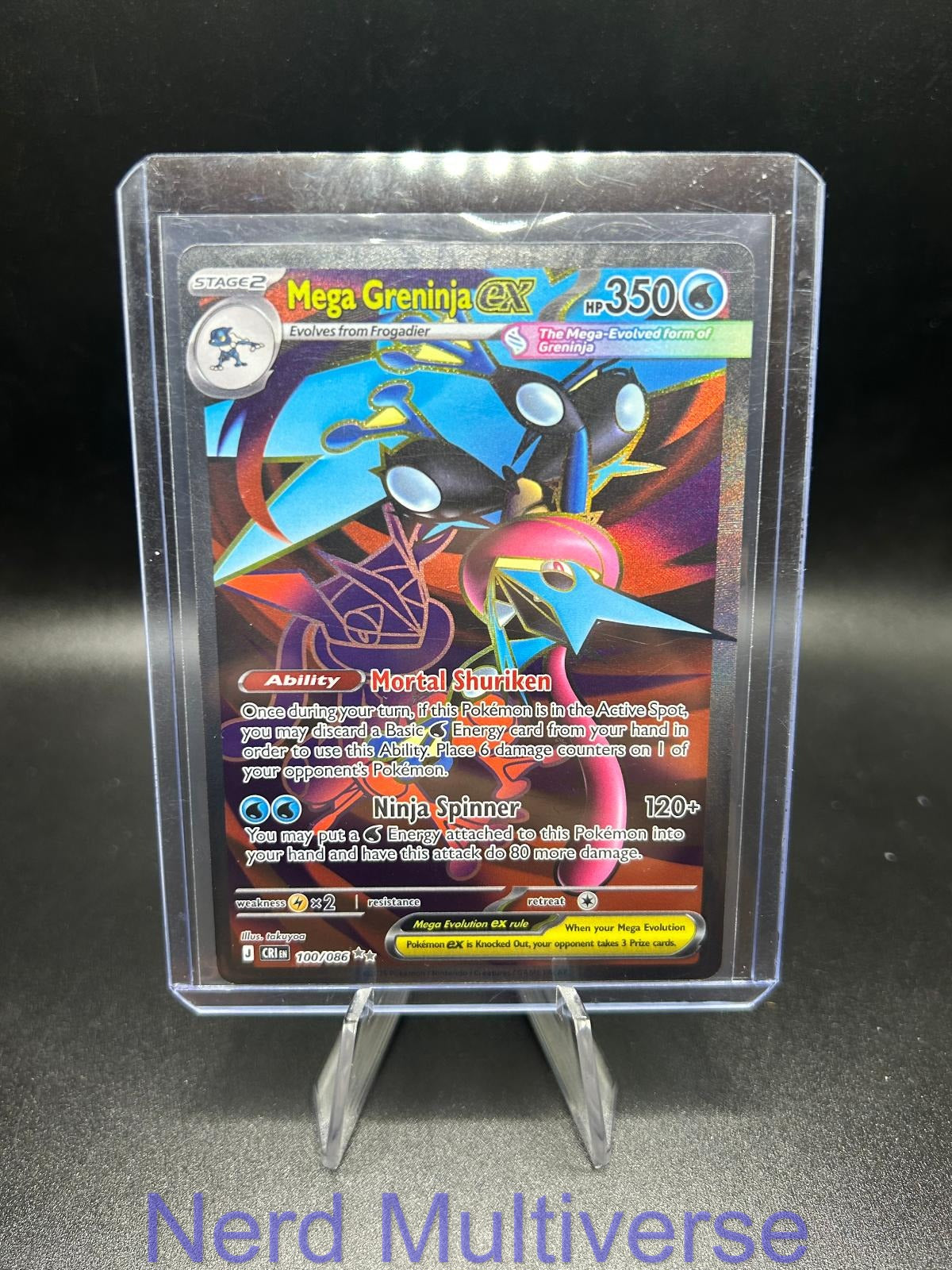 MEGA GRENINJA EX 100/086 UR CHAOS RISING POKEMON HOLO NM/M