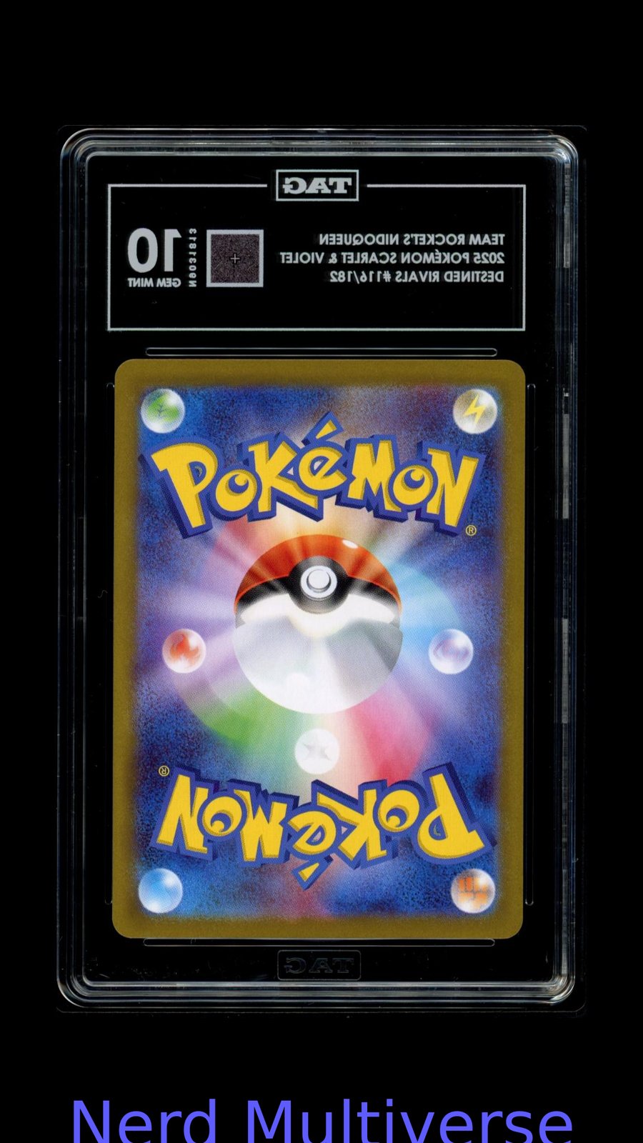 TEAM ROCKET'S NIDOQUEEN 116/182 POKEMON SCARLET & VIOLET POKEMON TAG 10 813