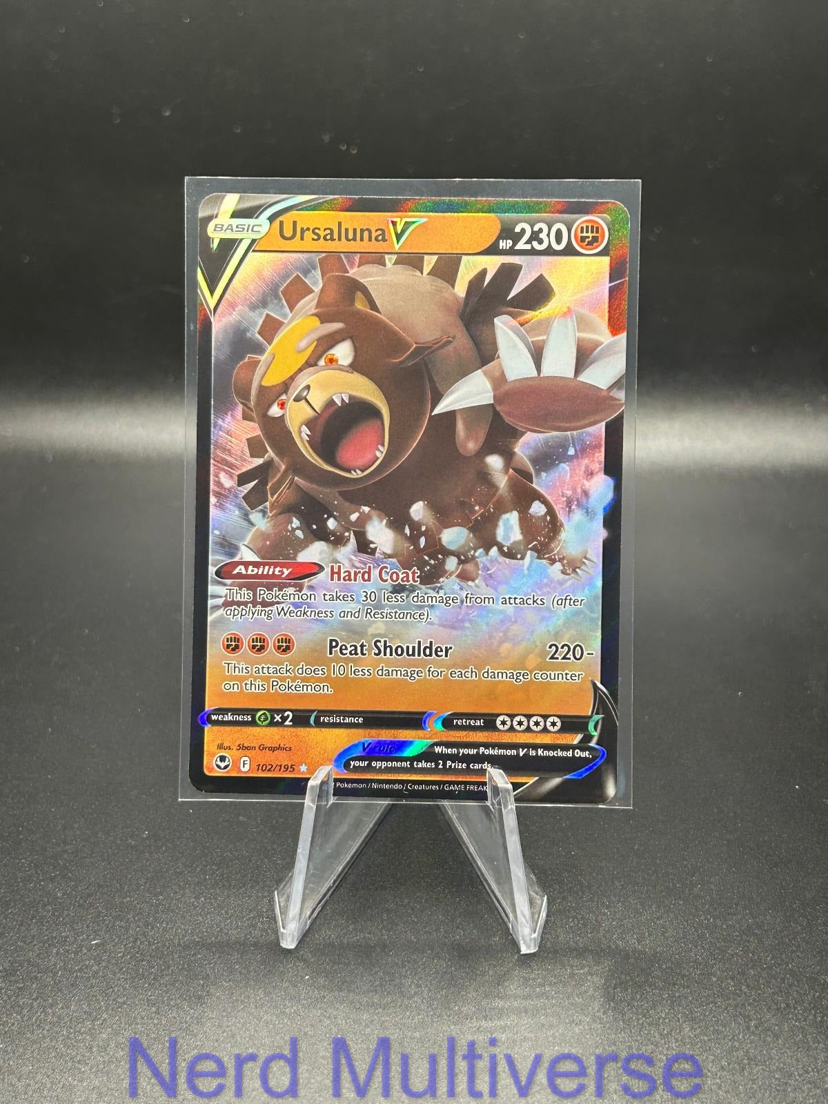 URSALUNA V 102/195 HOLO UR SILVER TEMPEST POKEMON NM/M