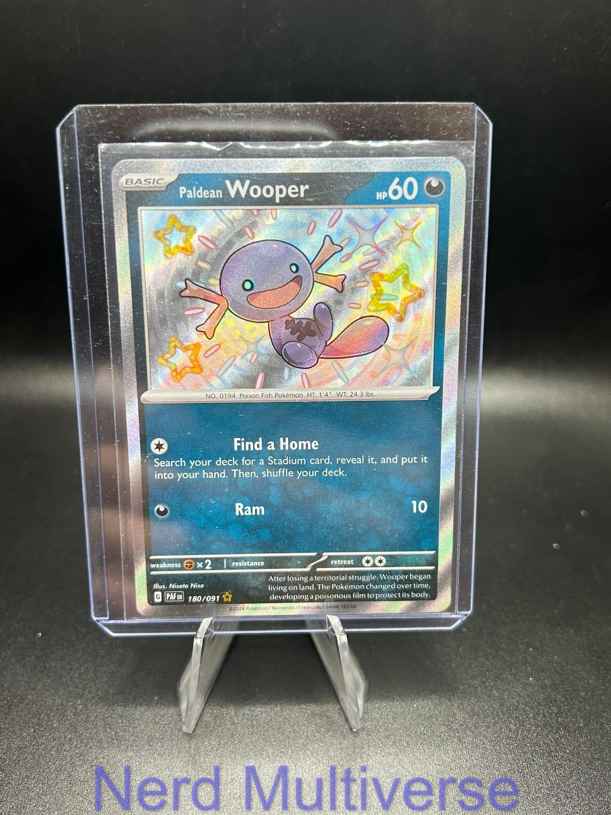 PALDEAN WOOPER 180/091 SHINY RARE PALDEAN FATES POKEMON HOLO NM/M