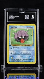 SHELLDER 54/62 WOTC POKEMON FOSSIL - 1ST EDITION POKEMON TAG 8 261