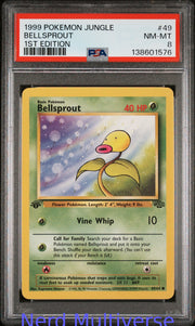 BELLSPROUT 49/64 1ST EDITION JUNGLE POKEMON PSA 8 576