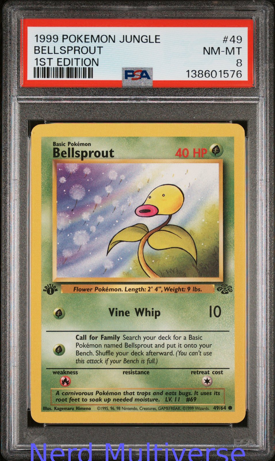 BELLSPROUT 49/64 1ST EDITION JUNGLE POKEMON PSA 8 576