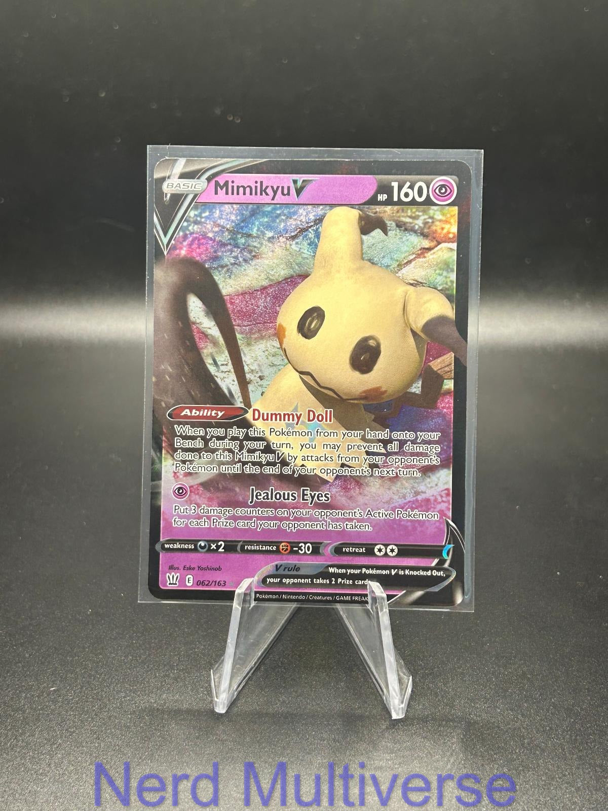 MIMIKYU V 062/163 HOLO UR BATTLE STYLES POKEMON NM/M
