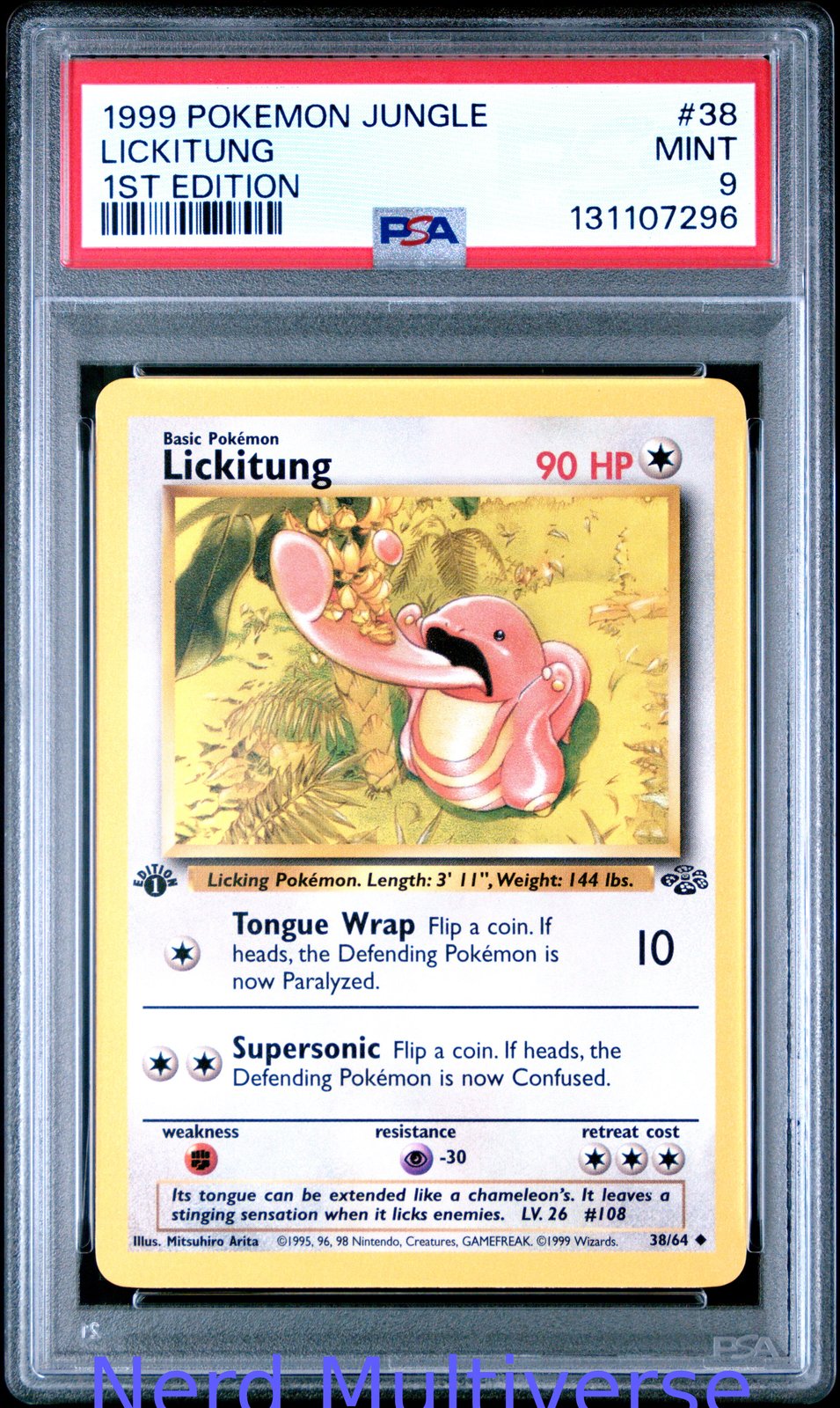 LICKITUNG 38/64 1ST EDITION JUNGLE POKEMON PSA 9 296
