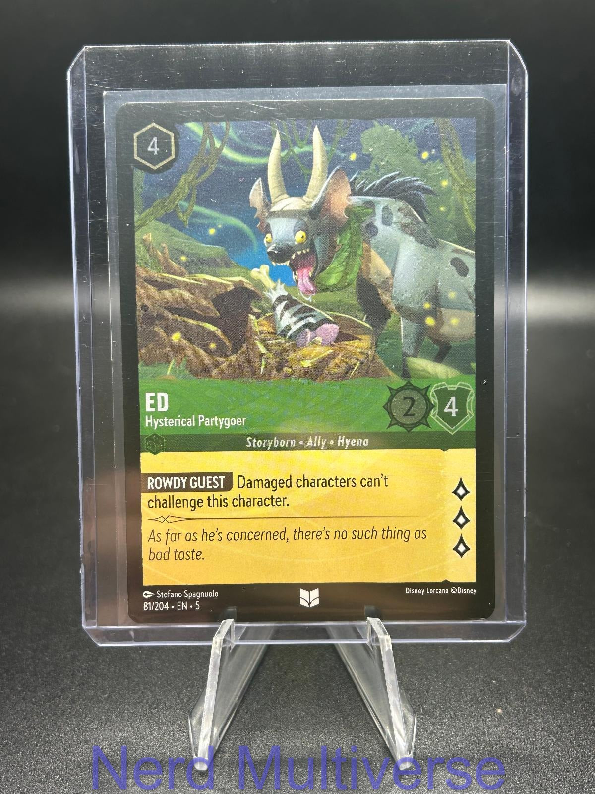 ED - HYSTERICAL PARTYGOER 81/204 UC SHIMMERING SKIES LORCANA COLD FOIL NM/M