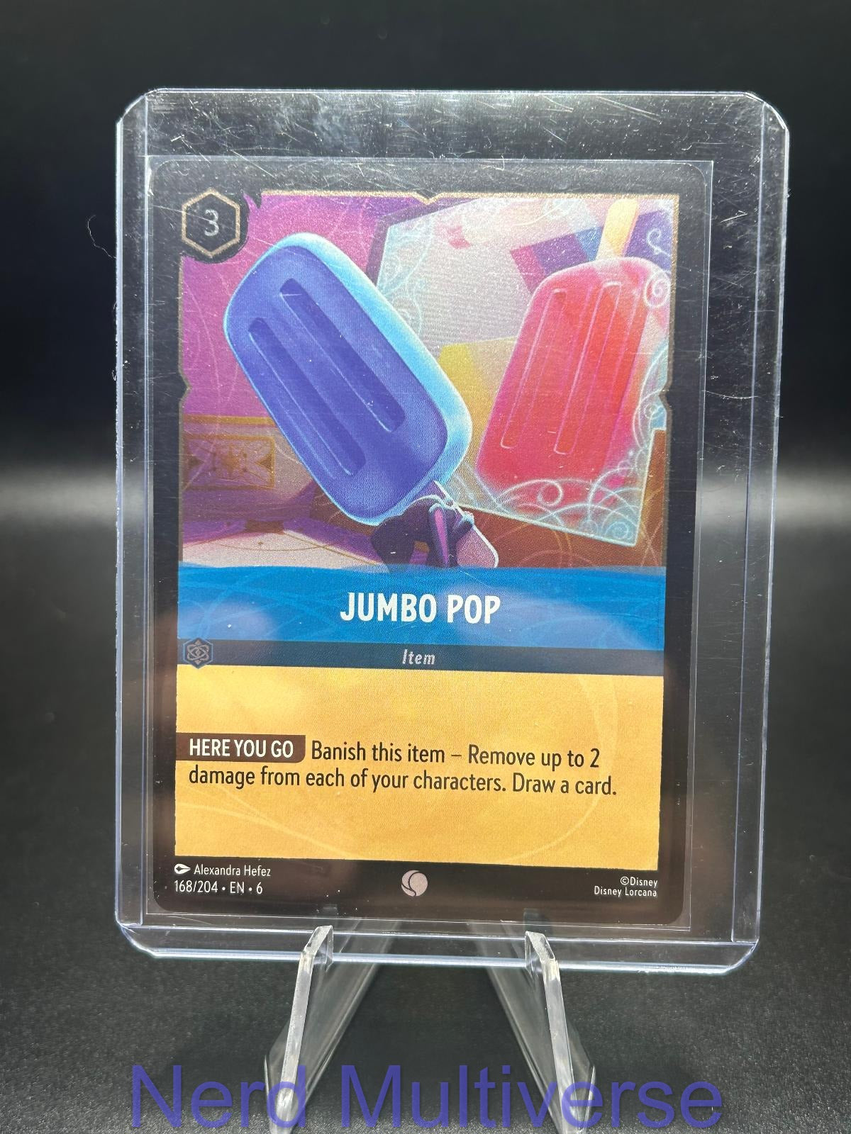 JUMBO POP 168/204 C AZURITE SEA LORCANA COLD FOIL NM/M