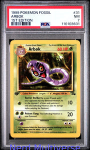 ARBOK 31/62 1ST EDITION FOSSIL POKEMON PSA 7 631