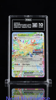 LEAFEON EX 006/131 DOUBLE RARE - "PRISMATIC EVOLUTIONS" STAMP POKEMON TAG 10 474