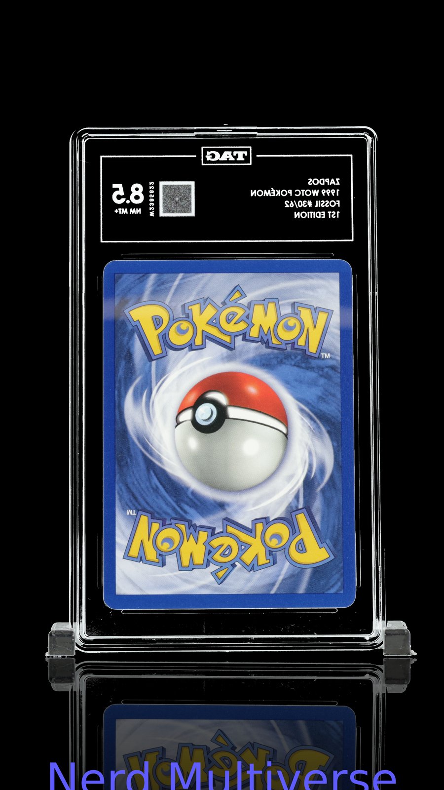 ZAPDOS 30/62 WOTC POKEMON FOSSIL - 1ST EDITION POKEMON TAG 8.5 822