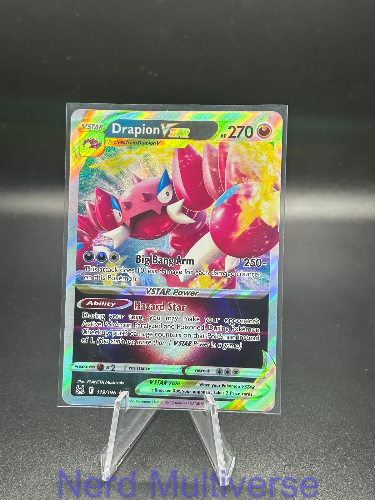 DRAPION VSTAR 119/196 HOLO UR PRIZE PACK SERIES CARDS POKEMON NM/M