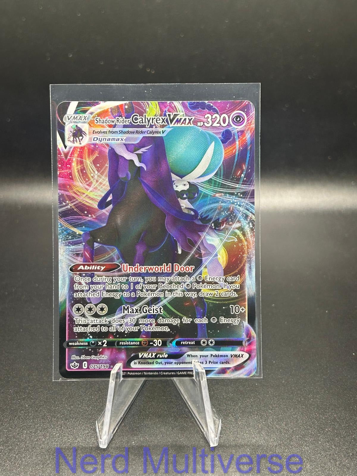 SHADOW RIDER CALYREX VMAX 075/198 HOLO UR CHILLING REIGN POKEMON NM/M