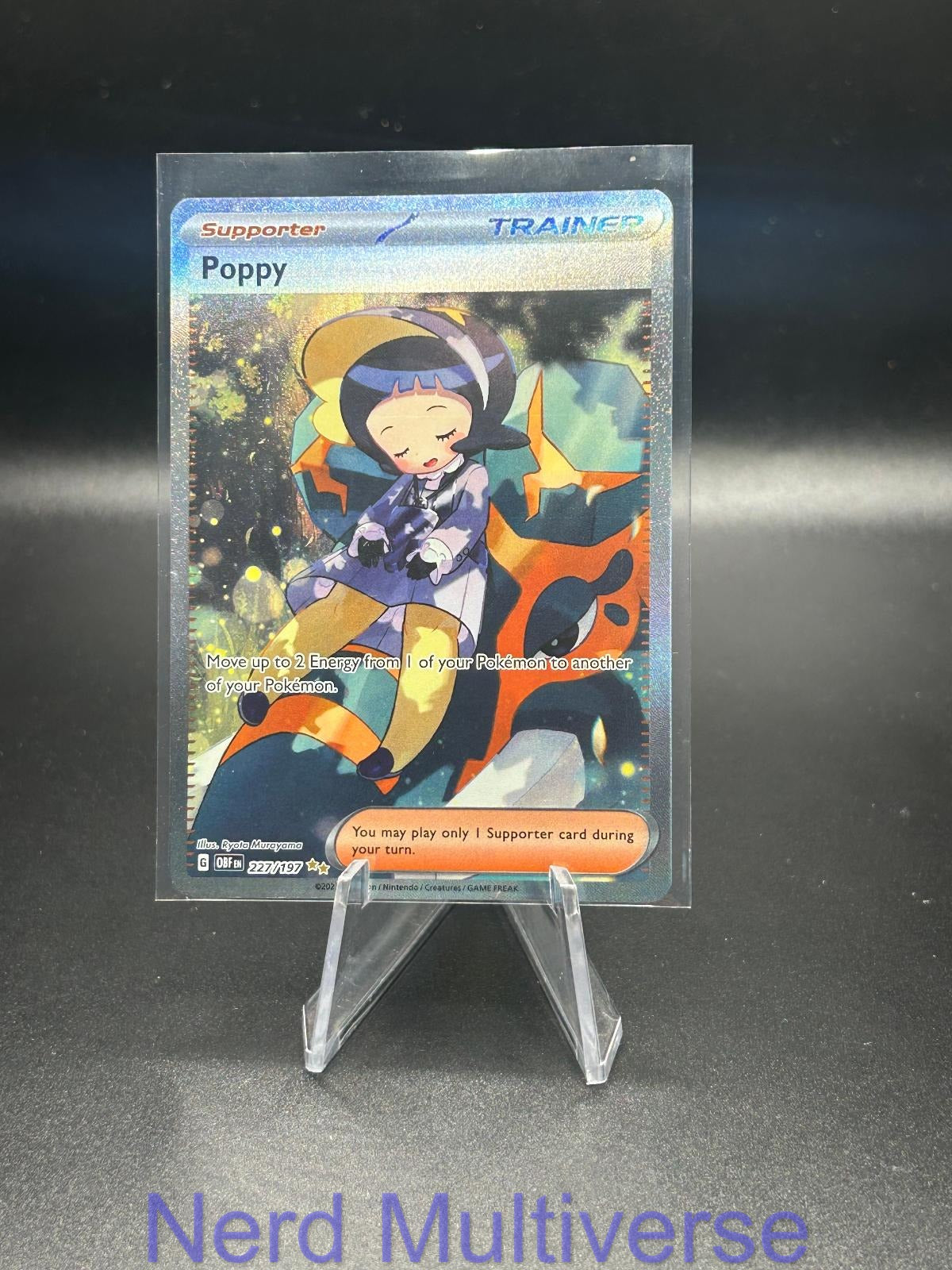 POPPY 227/197 SIR OBSIDIAN FLAMES POKEMON HOLO NM/M