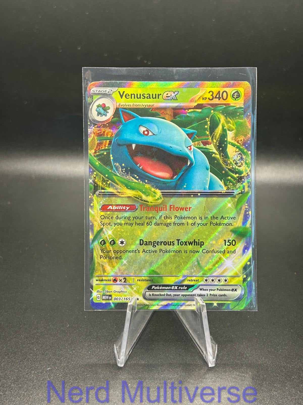 VENUSAUR EX 003/165 RR 151 POKEMON HOLO NM/M