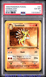 SANDSLASH 41/62 1ST EDITION FOSSIL POKEMON PSA 6 647