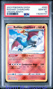 RADIANT CHARIZARD 020/159 SWORD SHIELD CROWN ZENITH POKEMON PSA 10 797