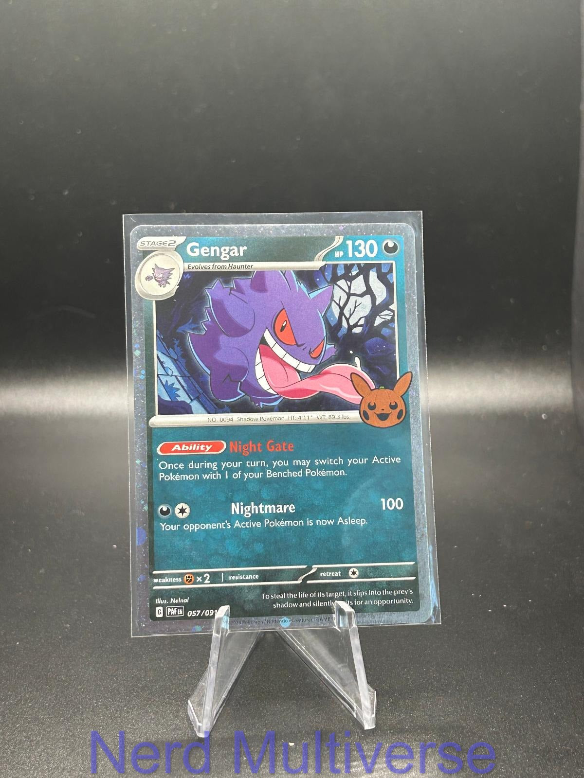 GENGAR (COSMOS HOLO) 057/091 HOLO RARE TRICK OR TRADE BOOSTER 2024 POKEMON NM/M