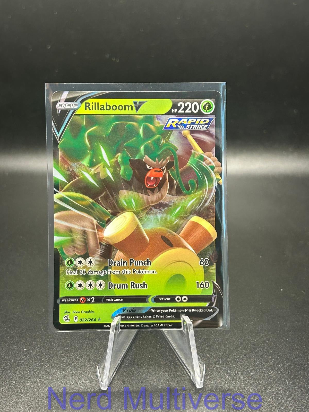 RILLABOOM V 022/264 HOLO UR FUSION STRIKE POKEMON NM/M