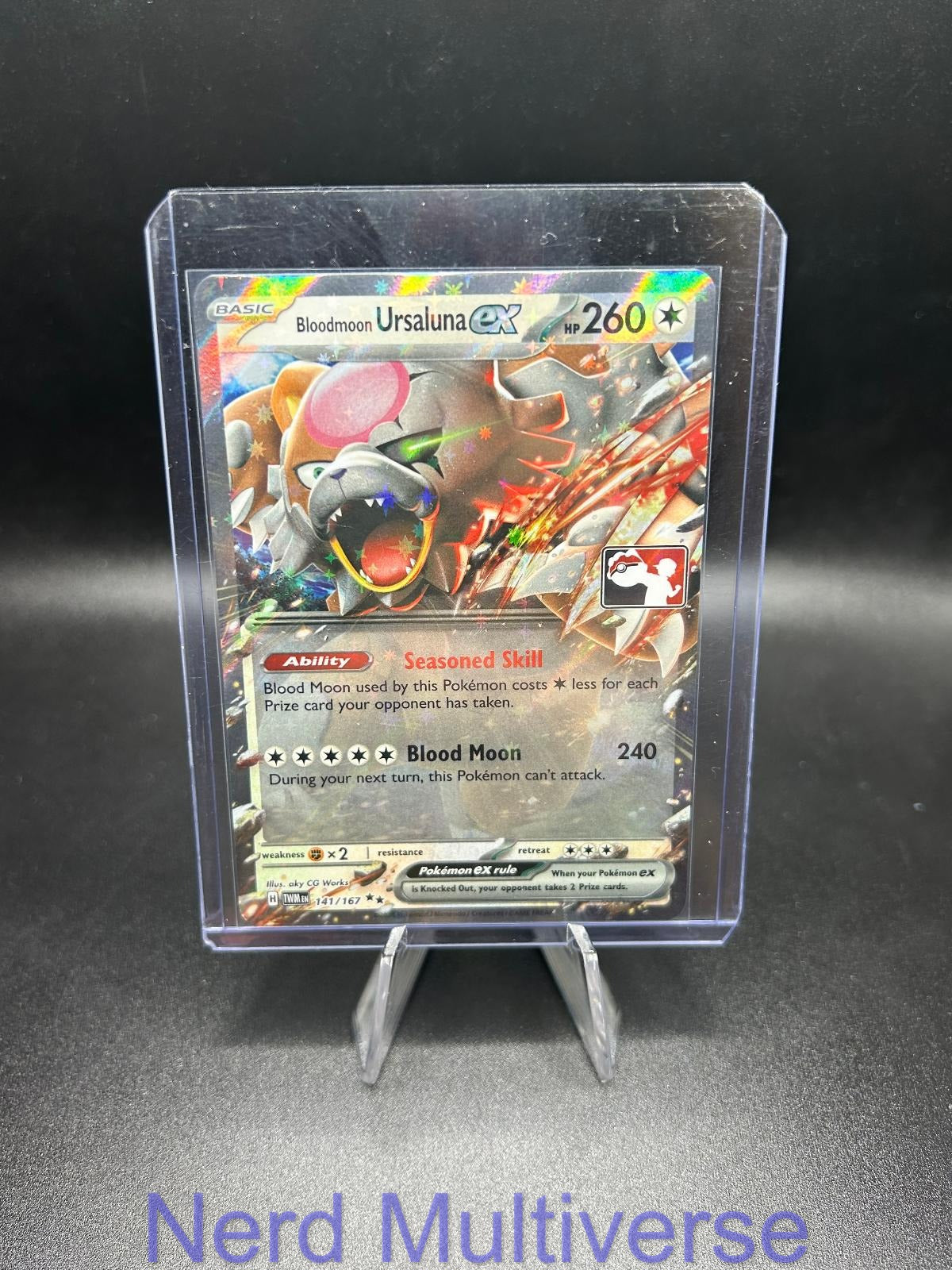 BLOODMOON URSALUNA EX 141/167 HOLO RR PRIZE PACK SERIES CARDS POKEMON NM/M