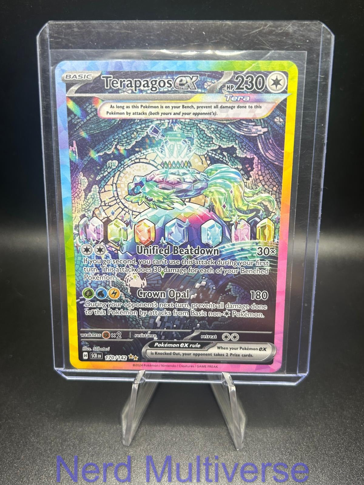 TERAPAGOS EX 170/142 SIR STELLAR CROWN POKEMON HOLO NM/M