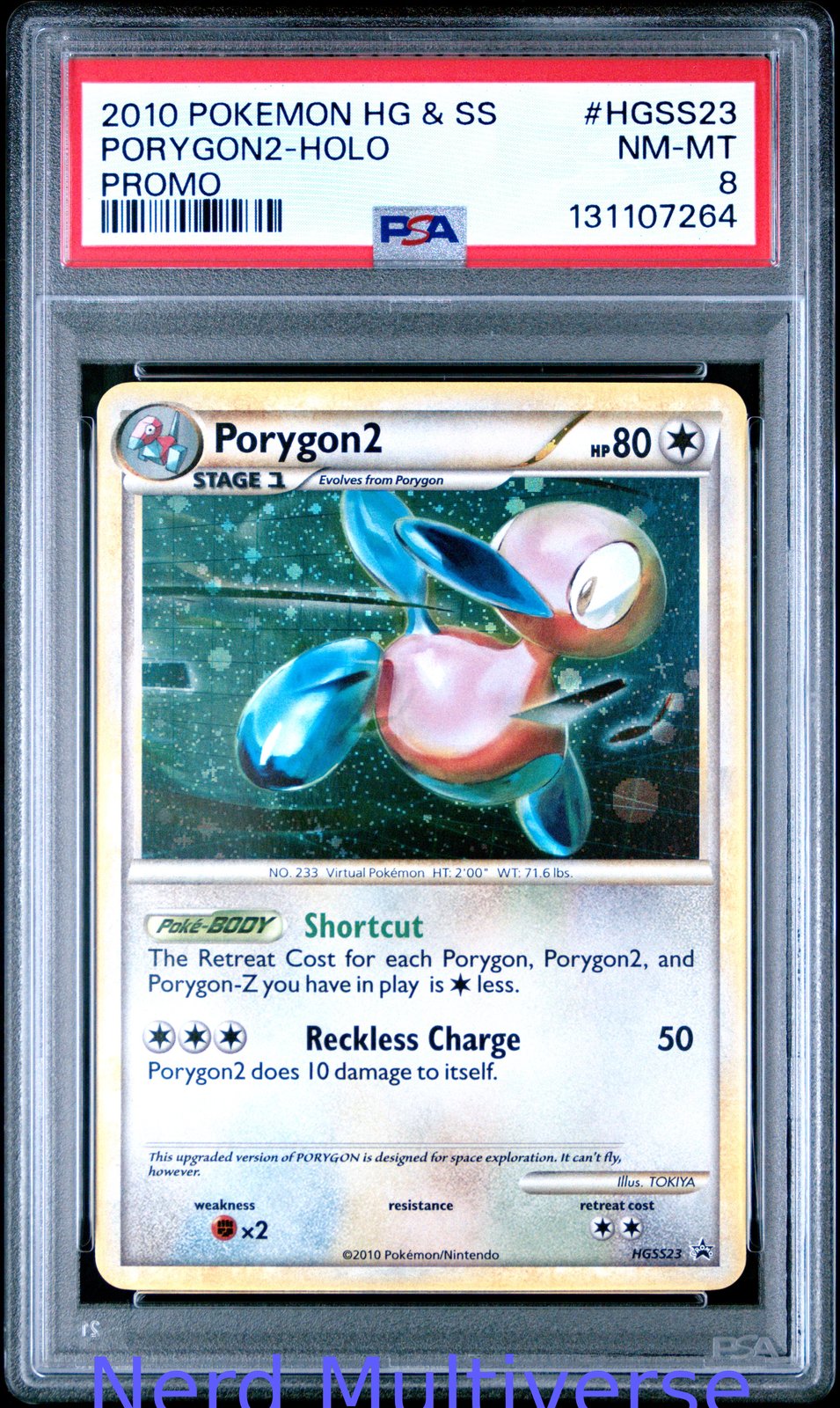 PORYGON2 HOLO HGSS23/123 HEARTGOLD & SOULSILVER PROMO POKEMON PSA 8 264