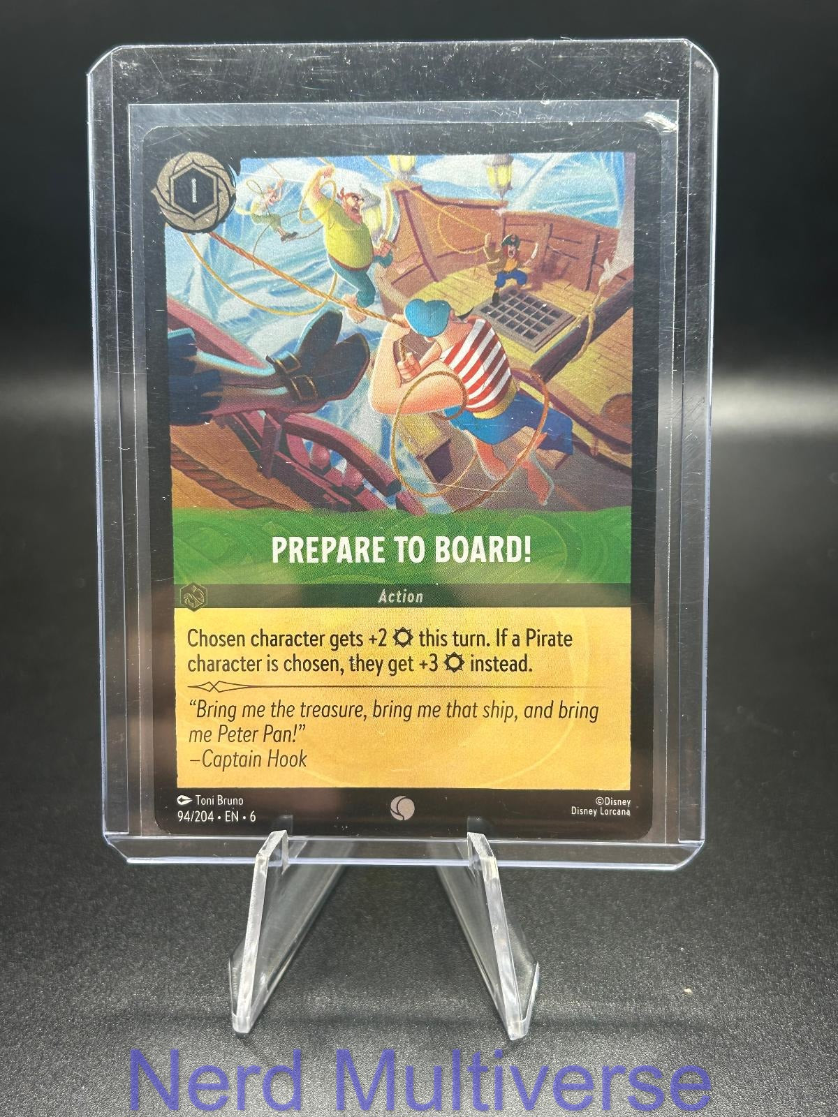 PREPARE TO BOARD! 94/204 C AZURITE SEA LORCANA COLD FOIL NM/M