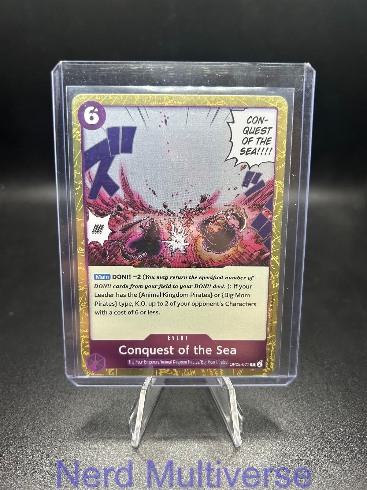 CONQUEST OF THE SEA OP08-077 R TWO LEGENDS ONE PIECE FOIL NM/M
