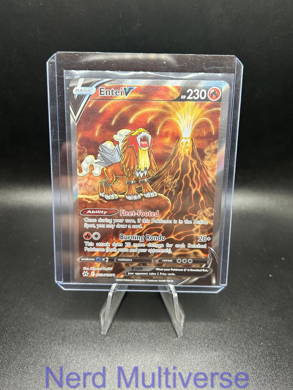ENTEI V GG36/GG70 HOLO V RARE CROWN ZENITH GALARIAN GALLERY POKEMON NM/M