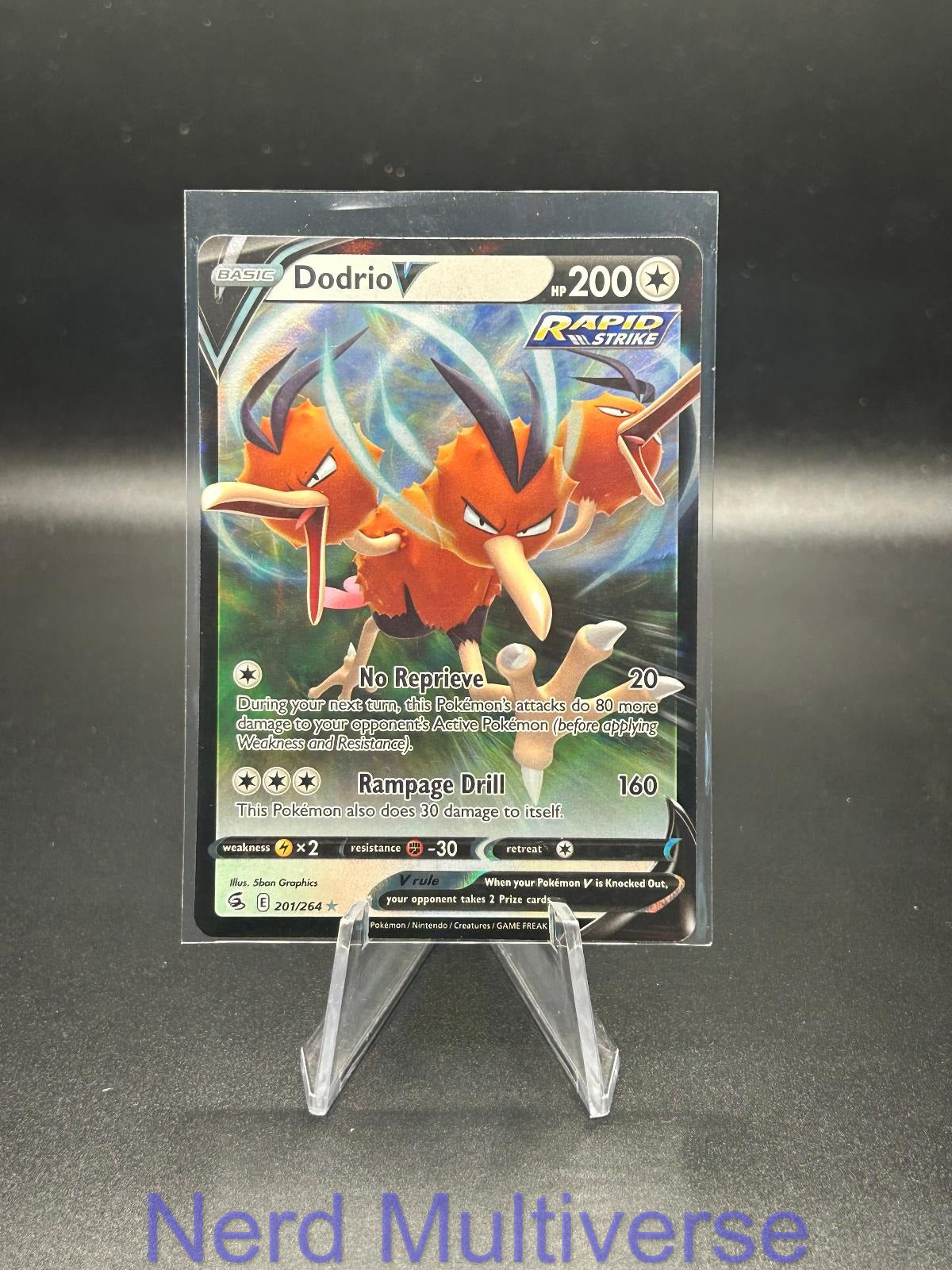 DODRIO V 201/264 HOLO UR FUSION STRIKE POKEMON NM/M