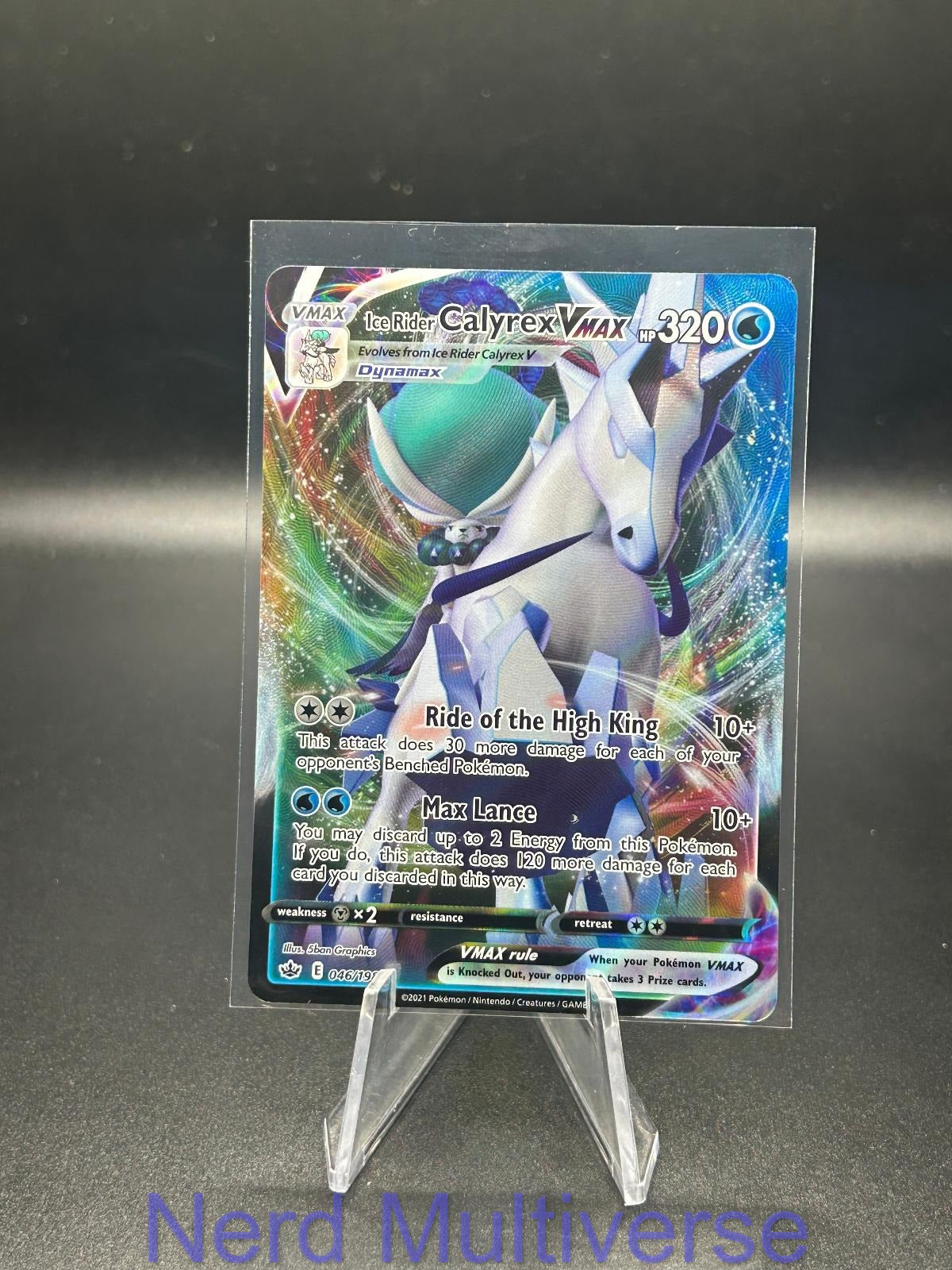 ICE RIDER CALYREX VMAX 046/198 HOLO UR CHILLING REIGN POKEMON NM/M