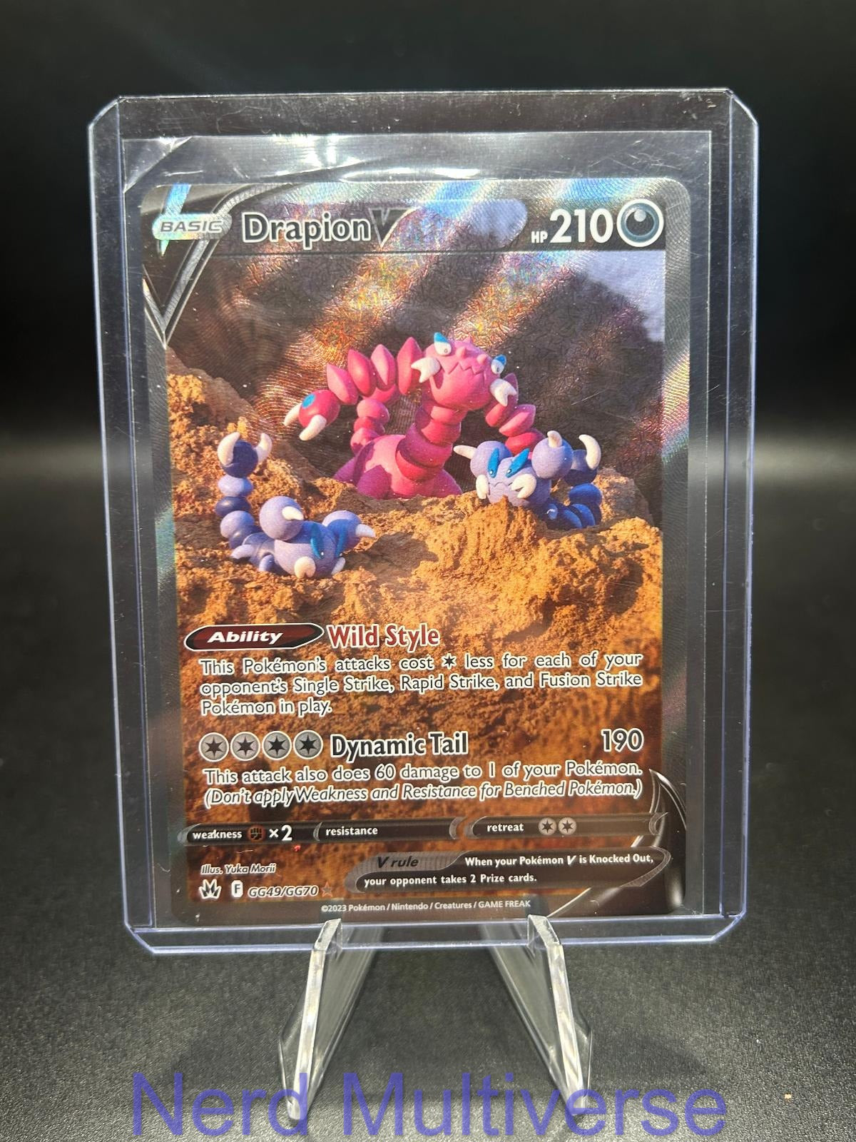DRAPION V GG49/GG70 HOLO V RARE CROWN ZENITH GALARIAN GALLERY POKEMON NM/M