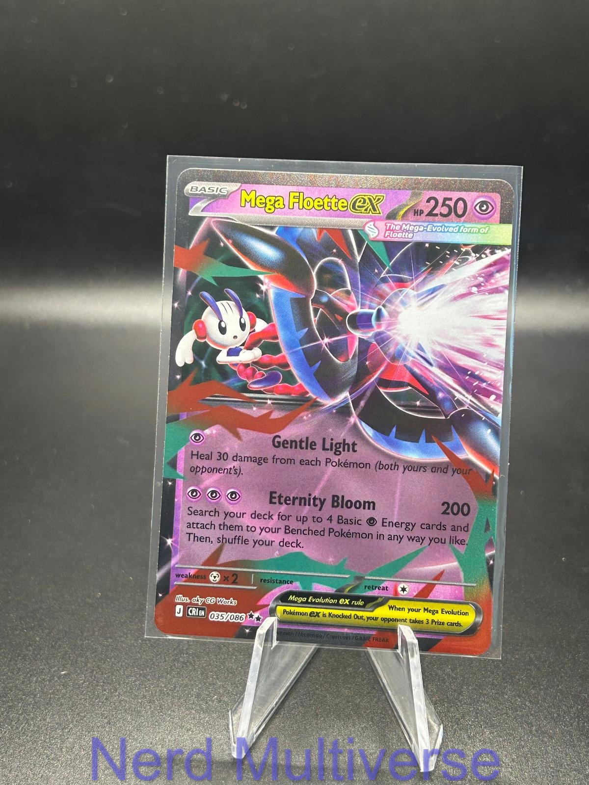 MEGA FLOETTE EX 035/086 RR CHAOS RISING POKEMON HOLO NM/M