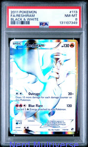 RESHIRAM 113/114 BLACK & WHITE POKEMON PSA 8 349