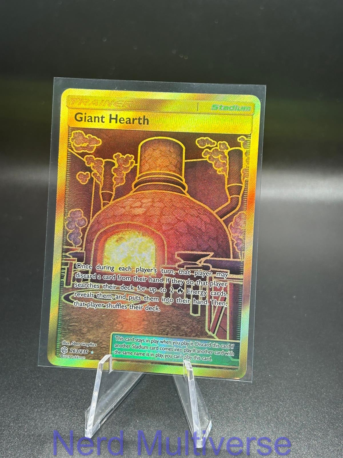 GIANT HEARTH 263/236 SEC COSMIC ECLIPSE POKEMON HOLO NM/M