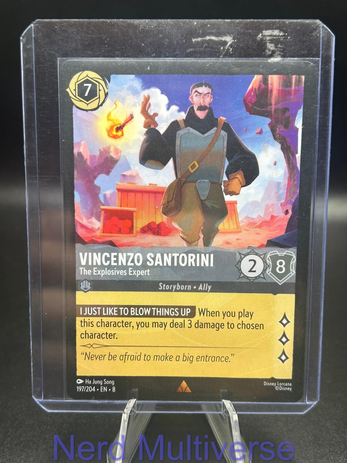 VINCENZO SANTORINI - THE EXPLOSIVES EXPERT 197/204 R REIGN OF JAFAR LORCANA NM/M