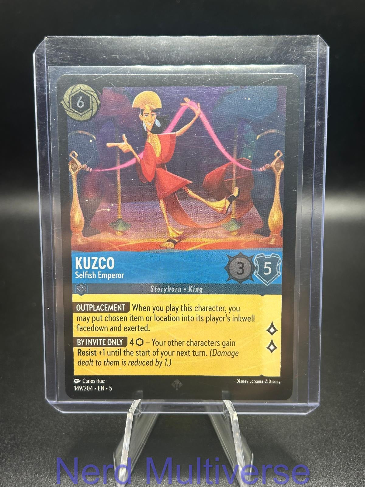 KUZCO - SELFISH EMPEROR 149/204 SR SHIMMERING SKIES LORCANA COLD FOIL NM/M