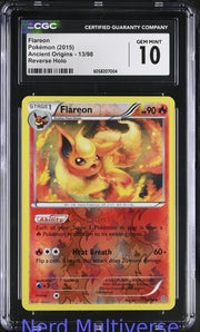 FLAREON 13/98 REVERSE HOLO ANCIENT ORIGINS POKEMON CGC 10 004