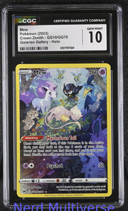 MEW GG10/GG70 GALARIAN GALLERY HOLO CROWN ZENITH POKEMON CGC 10 084