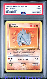 RHYHORN 61/64 1ST EDITION JUNGLE POKEMON PSA 9 299