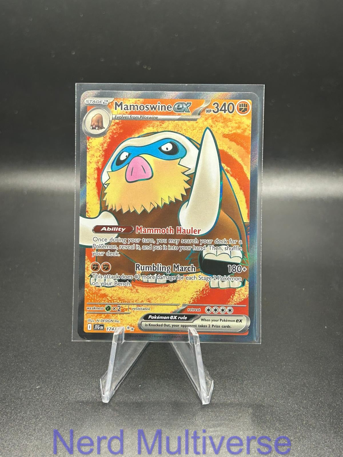 MAMOSWINE EX 174/159 UR JOURNEY TOGETHER POKEMON HOLO NM/M