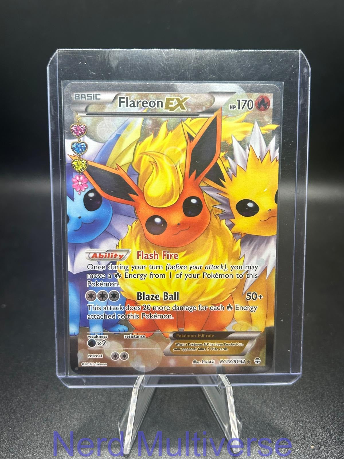 FLAREON EX RC28/RC32 UR GENERATIONS POKEMON HOLO LP