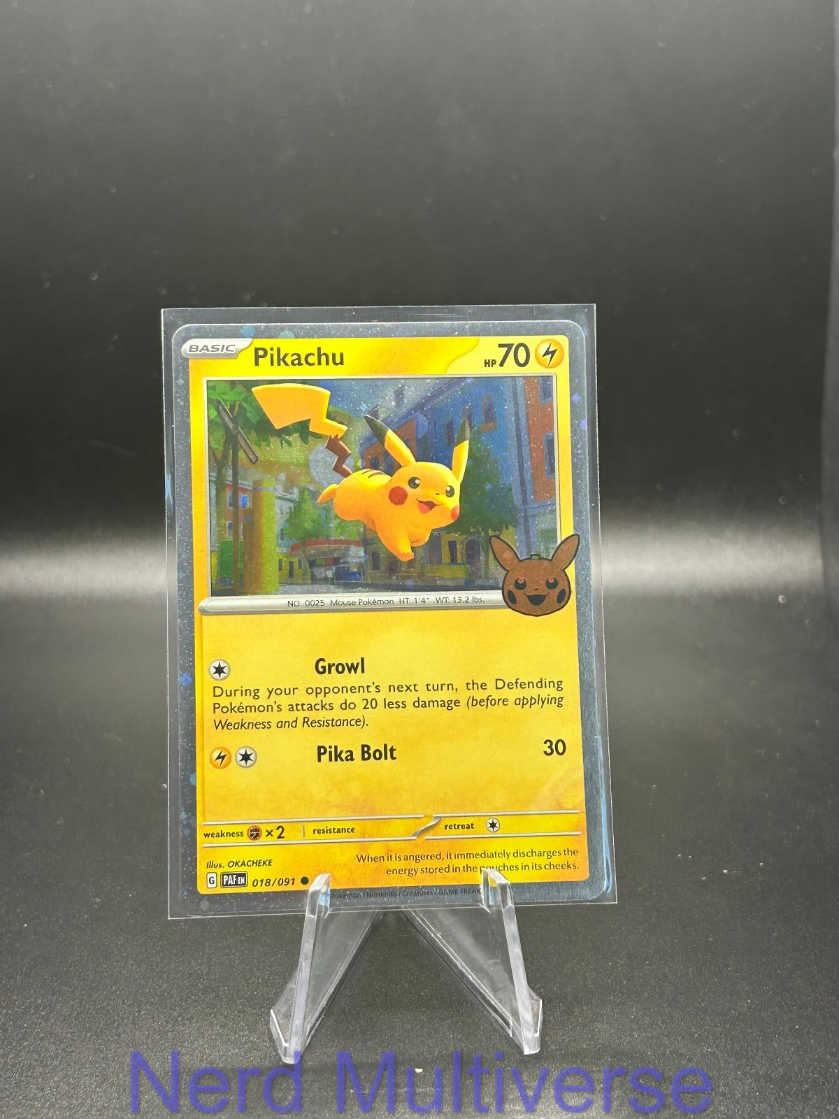 PIKACHU 018/091 HOLO RARE TRICK OR TRADE BOOSTER 2024 POKEMON NM/M