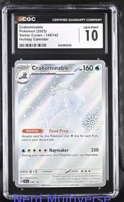 CRABOMINABLE 149/142 HOLIDAY CALENDAR STELLAR CROWN POKEMON CGC 10 035