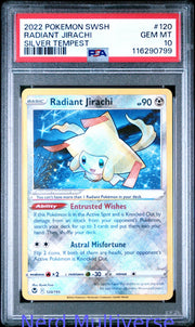 RADIANT JIRACHI 120/195 SILVER TEMPEST POKEMON PSA 10 799